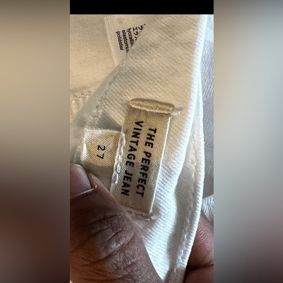 Madewell white The Perfect vintage jeans frayed Hem in size 27. - Picture 6 of 10